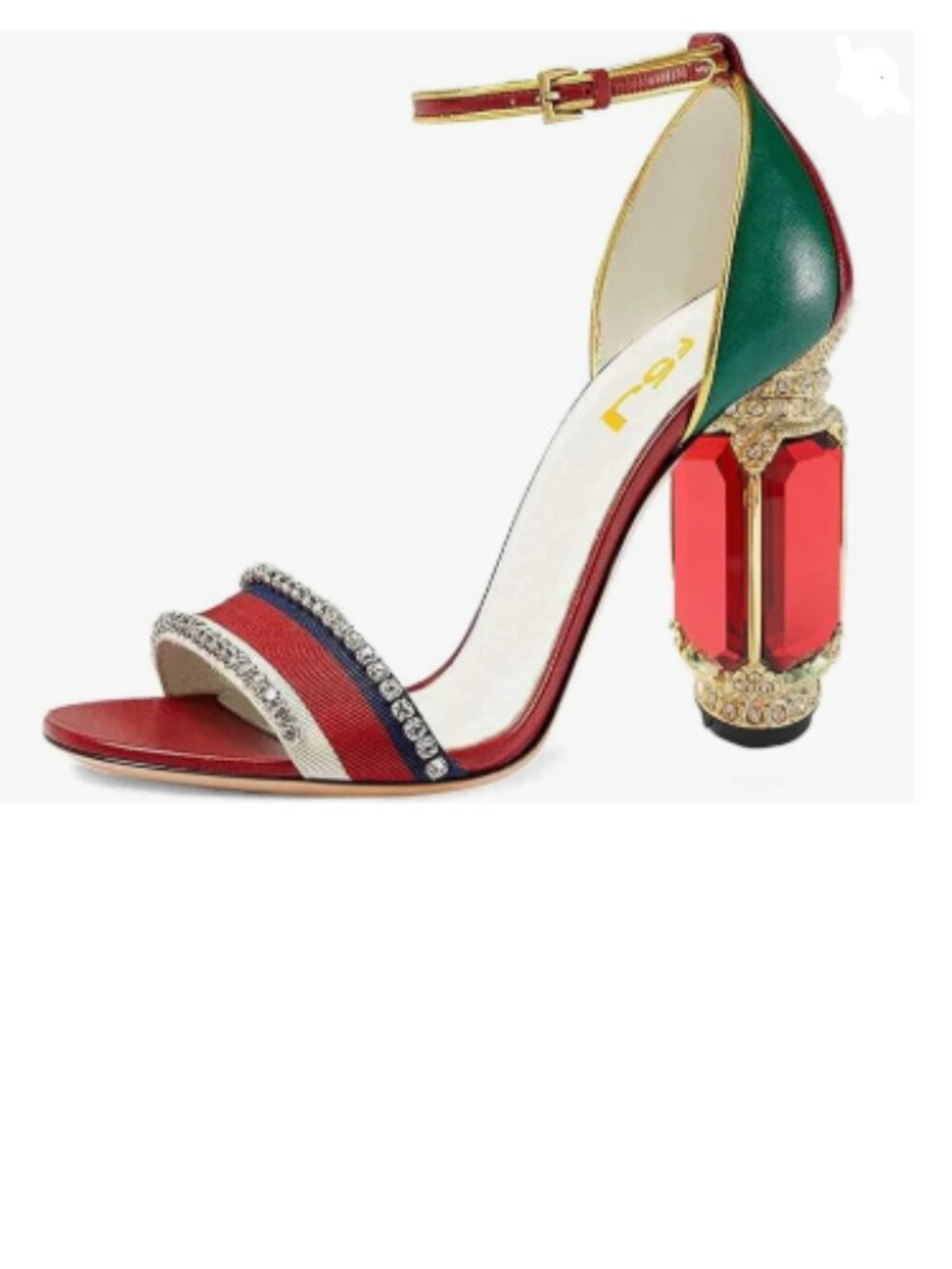 FSJ Red Green Open Toe Stylish Sandals Ankle Strap Block High Thick Heels Shoes